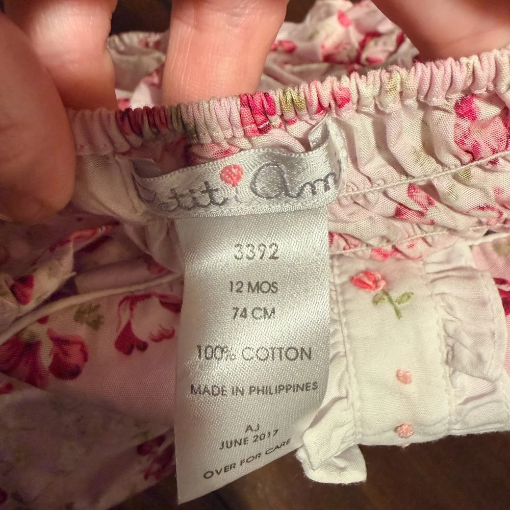 Petit Ami Pink Floral Ruffled Diaper Cover